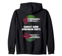 Emirati Born Jordanian Roots UAE Jordan Heritage Zip Hoodie