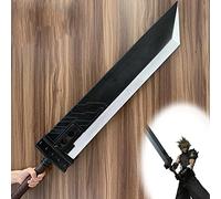 EMISOO Final Fantasy VII Sword Weapon, Cloud Strife Cosplay Sword, Buster Sword Black PU Foam Knife, Japanese Katana Collection Blade Replica, 108cm