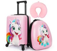 emissary Kids Luggage with Wheels for Boys Girls, Kids Suitcases with Wheels for Boys Girls, Kids Luggage Set, Kids Carry on Luggage with Wheels, Toddler Rolling Suitcase for Boys Girls, Unicorn