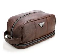emissary Leather Men's Travel Toiletry Bag Blue