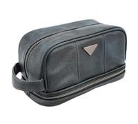 emissary Leather Travel Toiletry Bag for Men, Dopp Kit - Blue