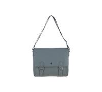 'Emissary' Real Leather Messenger Bag Brampton London Grey One Size