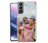 EMIT PRINT Personalised Custom Case for Samsung Galaxy A6 (2018) Flexible and Durable TPU Cover | Design Your Idea with Picture Photo Logo Text Name - One Image Layout