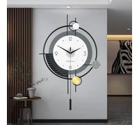 EMITDOOG Wall Clock,Decorative Wall Clocks with Pendulum,Silent Quality Quartz Clock Battery Operated,Large Wall Clock for Living Room,Kitchen,Home,Bathroom,Bedroom Wall Decor,15x23inch