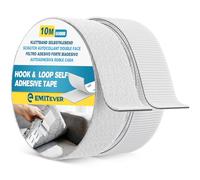 Emitever Double Sided Hook & Loop Self Adhesive Tape 50mm x 10m White