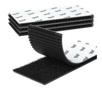 Emitever Picture Hanging Strips - 4 Pairs 50mm x 100mm Heavy Duty Double Sided Sticky Tape, No Damage Self Adhesive Strips, Hook and Loop Strong Mounting Tape, Black