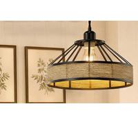 Emitto Artisan And Industrial Ceiling Pendant Light Shade Collection : Light Shade Black Metal Cage