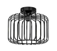 Emitto Ceiling Light Industrial Chandelier Metal Pendant Lamp Bedroom E27 Black