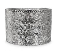 Emitto Ceiling Light Shade Moroccan Style Chrome Pendant Shade Lamp Decor in Silver Emitto Silver