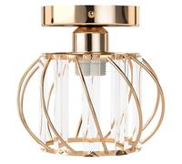 Emitto Crystal Ceiling Light Semi Flush Mount Chandelier Modern Hallway in Gold Emitto Gold