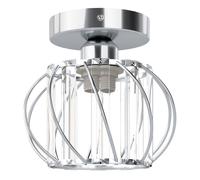 Emitto Crystal Ceiling Light Semi Flush Mount Chandelier Modern Hallway in Silver Emitto Silver