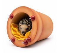 Emitto Garden Ornaments Hedgehog Solar LED Statue Outdoor Decor Resin Brown Emitto Brown