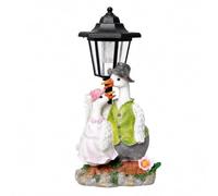 Emitto Garden Ornaments Outdoor, Solar Duck Sculpture LED Light for Patio | Resin Construction, Solar LED Duck Ornament, Auto On/Off At Night, Weatherproof Outdoor Decor, Garden Lawn Patio Decoration