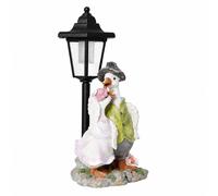Emitto Garden Ornaments Outdoor Solar Duck Sculpture with LED Light for Patio in Green Emitto Green