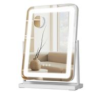 Emitto Hollywood Mirror Vanity Makeup Mirror with Lights 360°Rotation Tabletop