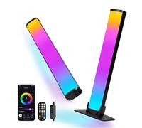 Emitto LED Light Bar 2 Pack Bluetooth App Music Sync USB PC TV Gaming Room | Aluminium Body,App And Remote Control,Music Sync,USB Powered,PC TV Bedroom Gaming Room Decor,Bluetooth App Connection