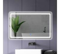 Emitto LED Wall Mirror Anti-fog Bathroom Mirrors Makeup Light 100x70cm in Bright Green | Size: 100x70 cm Emitto Bright Green 100x70 cm