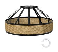 Emitto Modern Ceiling Pendant Light Shade Industrial Hemp Rope Lamp Shade 30cm