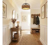 Emitto Modern Ceiling Pendant Light Shade Rattan Style Woven Lamp Shade 25Cm