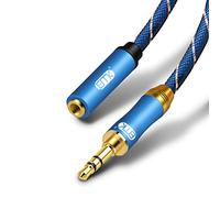 EMK Aux Extension Cable, 3.5mm Audio Extension Cable 3M Male to Female[24K Gold-Plated,Hi-Fi Sound] Nylon-Braided Stereo Audio Extension Cord for Smartphone,Tablets,MP3 Players