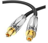 EMK Digital Optical Audio Cable S/PDIF Toslink Optical Cable - 3m | Fibre Optic Lead, TOSLINK / SPDIF, 24K Gold Plated Connectors,Aluminum Alloy Shell,Braided Jacket for Home Theater,Soundbars
