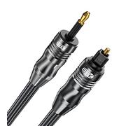 EMK Digital Sound Toslink to Mini Toslink Cable 3.5 SPDIF Optical Cable [Not a 3.5mm Aux] Optical Audio Cable (Straight Black, 3M)