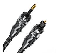 EMK Digital Sound Toslink to Mini Toslink Cable 3.5 SPDIF Optical Cable [Not a 3.5mm Aux] Optical Audio Cable (Straight Black, 10M)