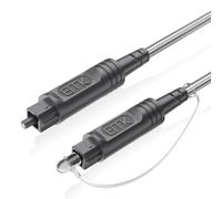 EMK Optical Audio Cable Digital Optical CableCotton Braided Toslink Audio Cable Durable Fiber Optic Cable for Speaker, Soundbar, TV, Amplifier & More (2meters)