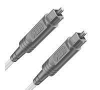 EMK Optical Audio Cable Optical Cable Digital Fiber Optic Toslink Cord for Sound Bar, TV, PS4, Xbox, Home Theater & More (24 Feet/7.6M, Slim Cotton Braided, Grey1)