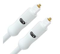 EMK White Digital Optical Audio Cable, SPDIF Toslink Sound Bar Cord for TV, PS4, Xbox & Home Theater (1M)