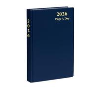 eMKay® 2026 A4 Page a Day Diary (Half-Page Weekends) - Hardback Casebound Organiser | A4 Page a Day Desk Planner with Ribbon Marker & UK Content (BLUE)