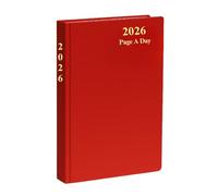 eMKay® 2026 A4 Page a Day Diary - Hardback Casebound Organiser | A4 Page a Day Desk Planner with Full-Page Weekends, Ribbon Marker & UK Content (BURGUNDY)