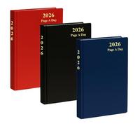 eMKay® 2026 A4 PAGE A DAY Diary in ASSORTED COLOURS - (ONE RANDOM SUPPLIED) Hardback Casebound Organiser | A4 PAGE A DAY Desk Planner with Ribbon Marker & UK Content