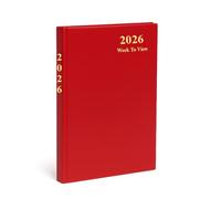 eMKay® 2026 A4 Week-to-View Classic Diary - Hardback Casebound Organiser | A4 Week Per View Planner with Ribbon Marker & UK Content (BURGUNDY)