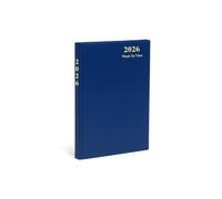 eMKay® 2026 A5 Week-to-View Classic Diary - Hardback Casebound Organiser | A5 Week Per View Planner with Ribbon Marker & UK Content (BLUE)