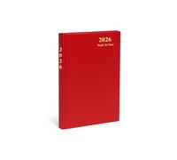 eMKay® 2026 A5 Week-to-View Classic Diary - Hardback Casebound Organiser | A5 Week Per View Planner with Ribbon Marker & UK Content (BURGUNDY)