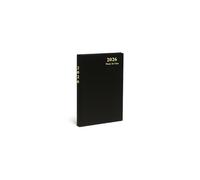 eMKay® 2026 A6 Week-to-View Classic Diary - Hardback Casebound Organiser | A6 Week Per View Planner with Ribbon Marker & UK Content (BLACK)