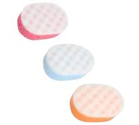 eMKay® 3-Pack Exfoliating Bath Sponges - Double-Sided Body Shower Scrubber for Adults & Kids - Deep-Cleansing Shower Sponges with Mixed Colours - Massage & Exfoliation Sponge for Glowing Skin