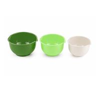 eMKay® 3 Pcs Mixing Bowl Set | Nesting Kitchen Bowls with Pouring Spout | Baking & Food Prep Bowls | Dishwasher Safe | 2.5L 2L 1.5L (Forest Mint Cream)