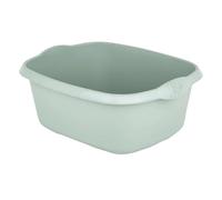 eMKay® 39cm Rectangle Washing Up Bowl - SAGE GREEN | Large Rectangular 12L Plastic Sink Basin with Handles | Durable Gloss Finish | Deep Kitchen Rectangle Dishwashing Bowl | Utility Sink Organiser