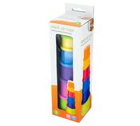 eMKay® 6-Piece Nesting Stacking Cups for Toddlers - BPA-Free Educational & Sensory Development Toy (12+ Months) - Vivid Rainbow Cups for Motor Skills, Bath & Travel