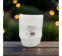eMKay® 8oz Pack of 10 Round Plastic Containers with Lids - Food Storage Containers for Meal Prep - Reusable and Leakproof, Microwave and Freezer Safe Food Storage Tubs (8oz - 235ml)