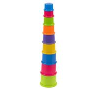 eMKay® 9-Piece Nesting Stacking Cups for Toddlers - BPA-Free Educational & Sensory Development Toy (12+ Months) - Vibrant Rainbow Cups for Bath, Travel & Learning