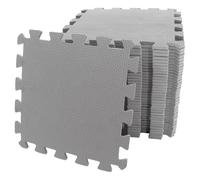 eMKay® 9pcs GREY Interlocking Foam Floor Mat 29x29cm | Eva Soft Puzzle Floor Tiles | Non Slip Cushioned Flooring For Home Gym Yoga Fitness Playroom Garage Workout Studio & Kids Play Area (GREY)