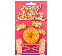 eMKay® Cat’s Cradle String Game 1.6m | Neon Orange & Yellow Retro Play Rope with Instructions | Classic Finger String Toy for Kids | Stocking Fillers & Party Bag Toys