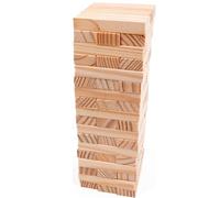 eMKay® Large Wooden Tumbling Tower Game | 54 Natural Wood Blocks | Classic Stacking & Balancing Game for Kids & Adults | Travel Size | Indoor Outdoor Family Fun Party Toy