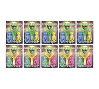eMKay® Pack of 10 Alien Catapult Slingshot Toy | Sticky Alien Launcher Game | 20 Stretchy Aliens with 10 Catapults | Party Bag Toys | Stocking Fillers for Boys & Girls