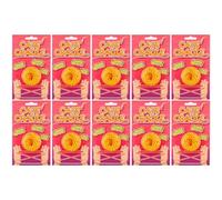 eMKay® Pack of 10 Cat’s Cradle String Game | Neon Orange & Yellow Finger Strings (1.6m Each) with Instructions | Retro Fidget Toy for Kids | Party Bag Gifts & Stocking Fillers