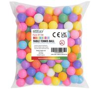 eMKay® Pack of 100 Multicoloured Ping Pong Table Tennis Balls ideal for Training Art Craft Toys Family School Games Cat Dog Beginner Kids Party Not for Professional Athletes (Random Colour Supplied)