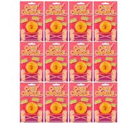 eMKay® Pack of 12 Cat’s Cradle String Game | Neon Orange & Yellow Finger Strings (1.6m Each) with Instructions | Retro Fidget Toy for Kids | Party Bag Gifts & Stocking Fillers